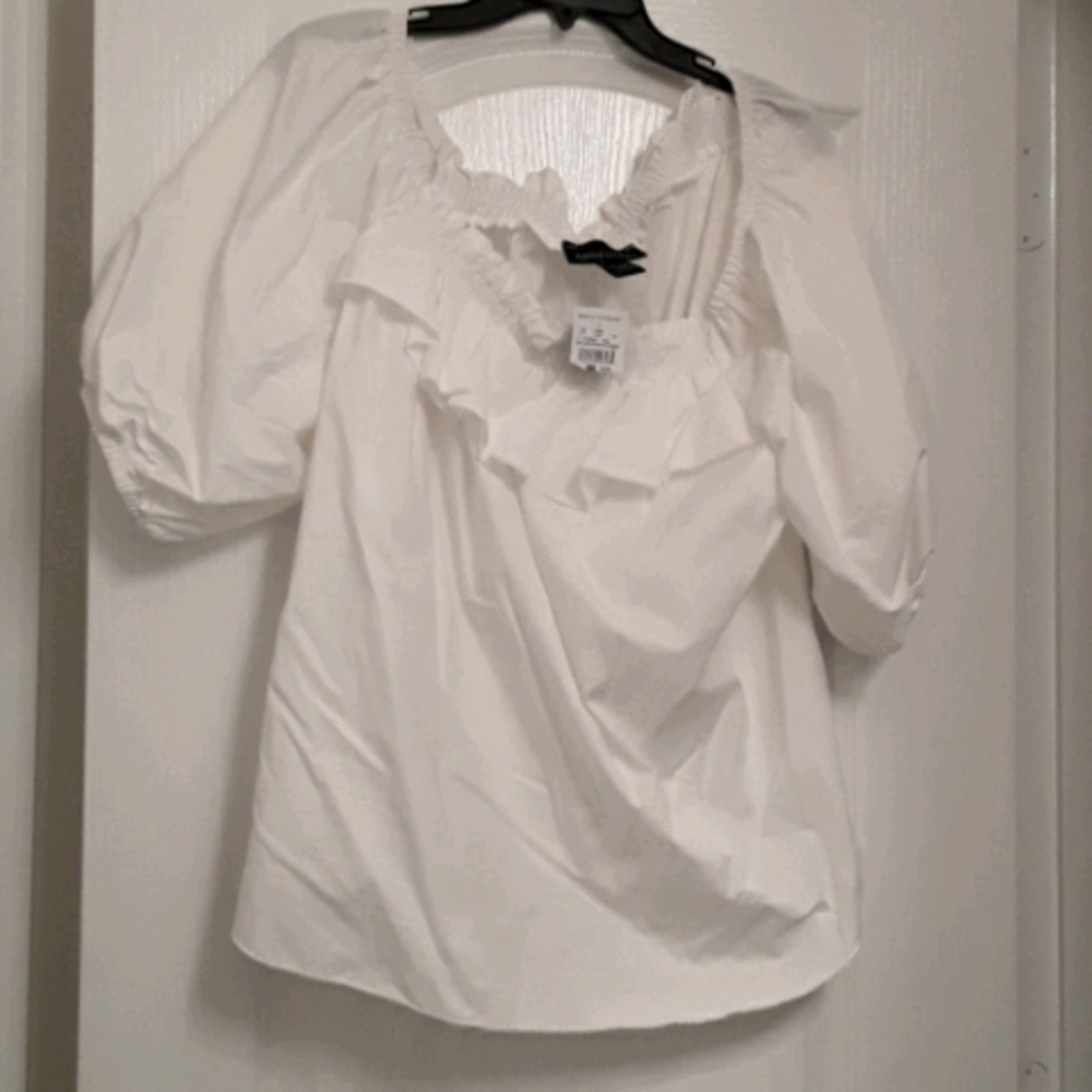 NWT SIZE 18/20 White Ashley Stewart Blouse